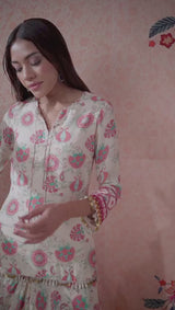 Kurti With Draped Lungi
