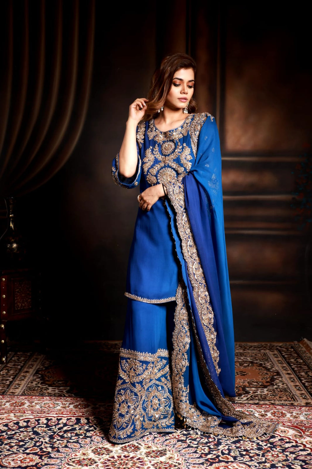 トップス MAATEE&SONS 25SS ELIZABETH SEASILK blue2 MAATEE&SONS 