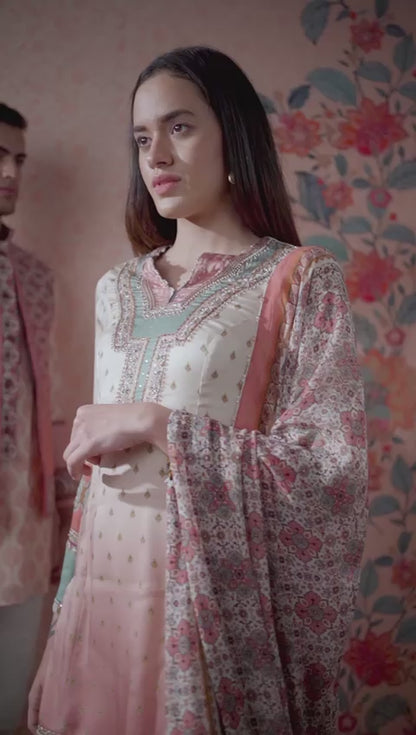Vintage floral sharara set
